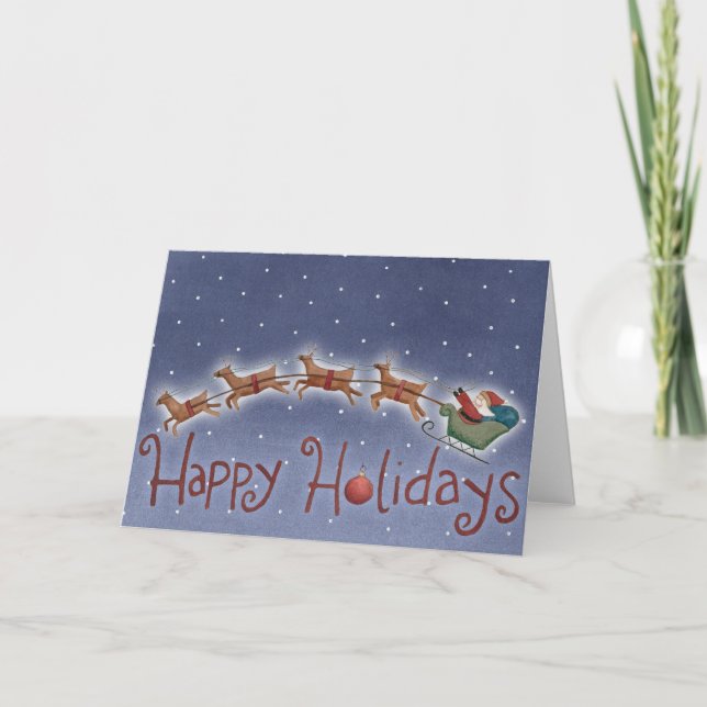 Happy Holidays Feiertagskarte (Vorderseite)