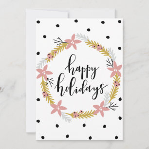 Happy Holidays Feiertagskarte