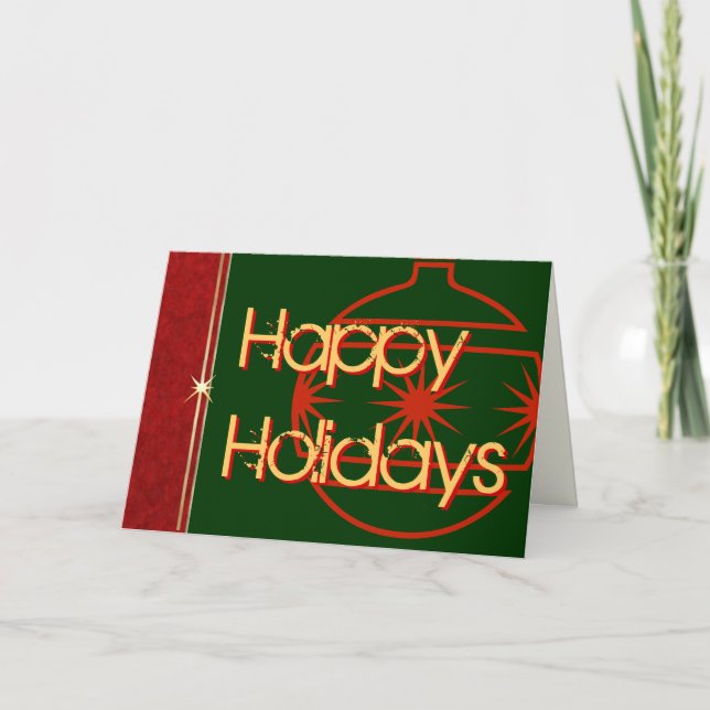 Happy Holidays Feiertagskarte (Vorderseite)