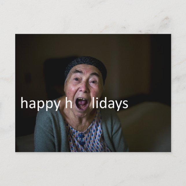 HAPPY HOLIDAYS FEIERTAGSPOSTKARTE (Vorderseite)
