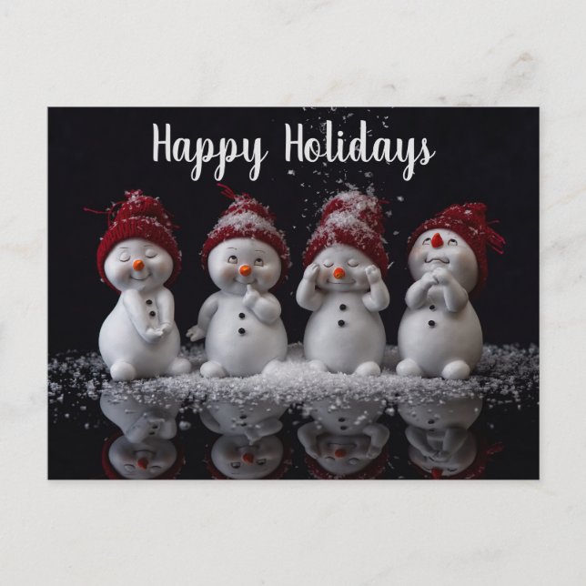 Happy Holidays Feiertagspostkarte (Vorderseite)