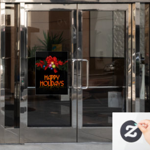 Happy Holidays Fensteraufkleber