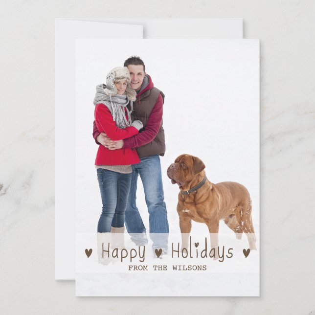 HAPPY HOLIDAYS | FERIENFOTOKARTE FEIERTAGSKARTE (Vorderseite)