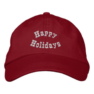 Happy Holidays Festival Bestickte Kappe
