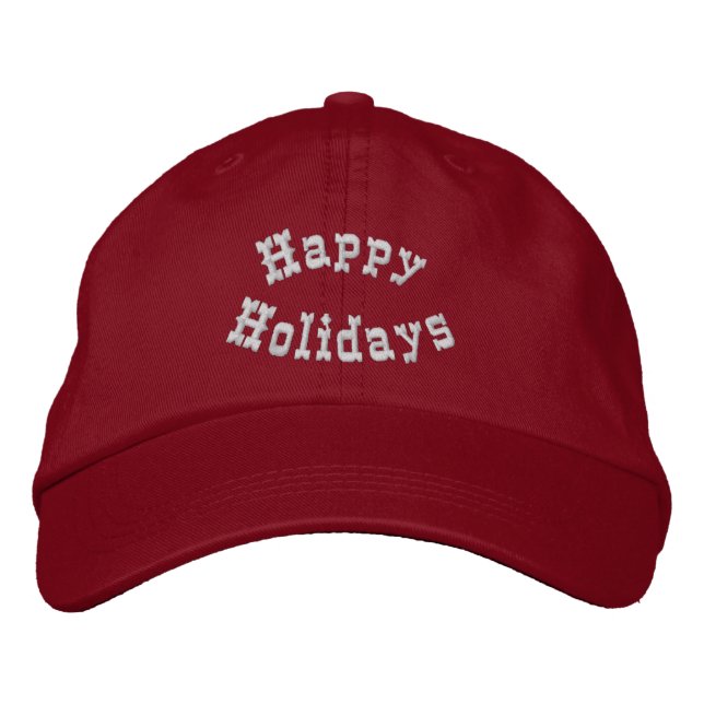 Happy Holidays Festival Bestickte Kappe (Vorderseite)