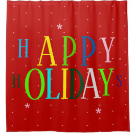 HAPPY HOLIDAYS Festivals Design Duschvorhang
