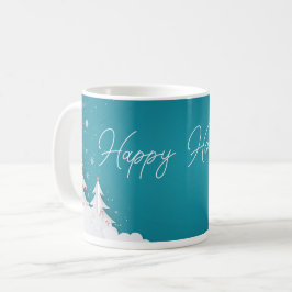 Happy Holidays – Festive Winter Aqua Blue Mug Kaffeetasse