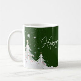 Happy Holidays – Festive Winter Green Mug Kaffeetasse