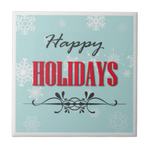 Happy Holidays Fliese