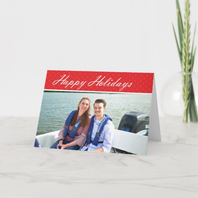 Happy Holidays - Foto Frame Karte (Vorderseite)