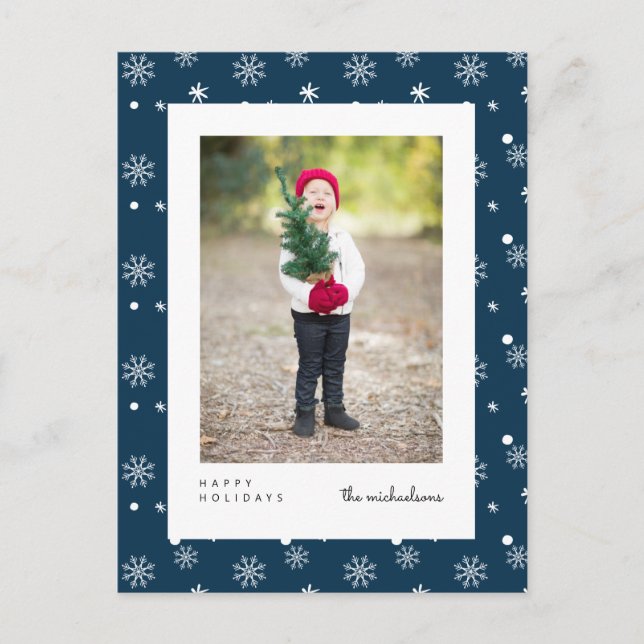 HAPPY HOLIDAYS | Foto Postkarte hinzufügen (Vorderseite)