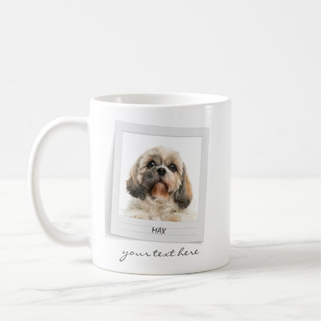 Happy Holidays Foto Rahmen Personalisiert Hund Kaffeetasse (Links)
