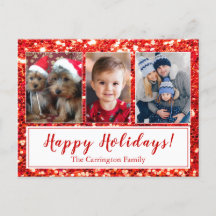 Happy Holidays Foto Script Weihnachtspost