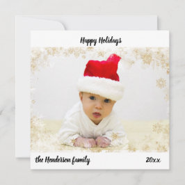 Happy Holidays Foto Snowflake Frame Custom