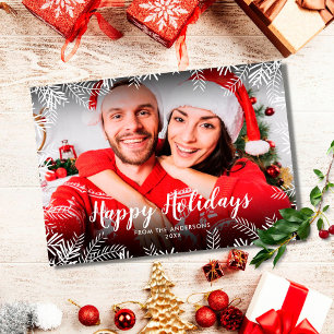Happy Holidays Foto Weihnachtsfolien Feiertagskarte