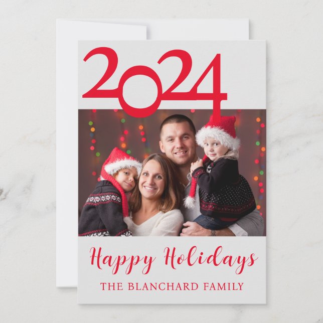 Happy Holidays Foto Weihnachtskarte Feiertagskarte (Vorderseite)