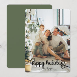 Happy Holidays Foto Weihnachtskarte Feiertagskarte