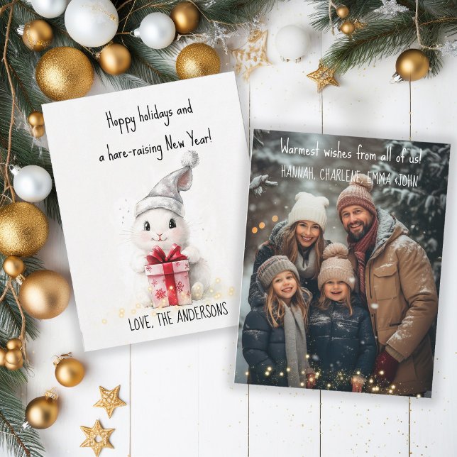 Happy Holidays Foto Winter Rabbit Weihnachten (Von Creator hochgeladen)