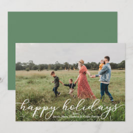 Happy Holidays Fotokarte mit Skript Einladung