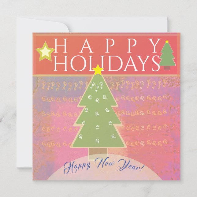 "Happy Holidays" Frieden, glücklicher Neujahrsgruß Dankeskarte (Vorderseite)