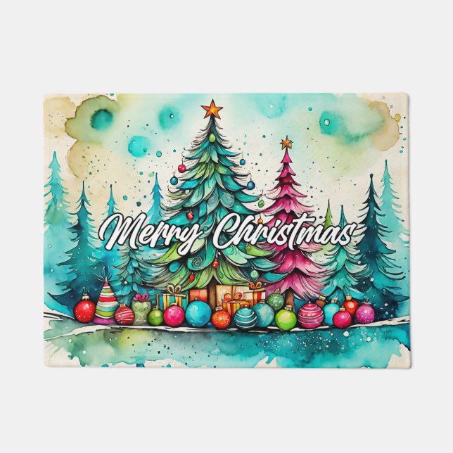Happy Holidays | Frohe Weihnachten Fußmatte (Vorderseite)