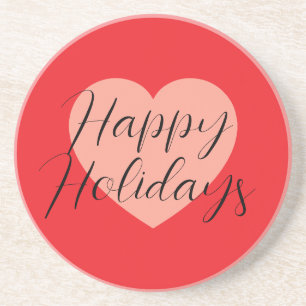 Happy Holidays Frohe Weihnachten Weihnachten Urlau Getränkeuntersetzer