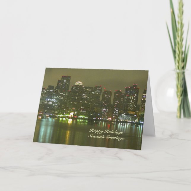 Happy Holidays from Boston Card Feiertagskarte (Vorderseite)