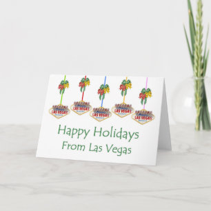 Happy Holidays from Las Vegas Card Feiertagskarte