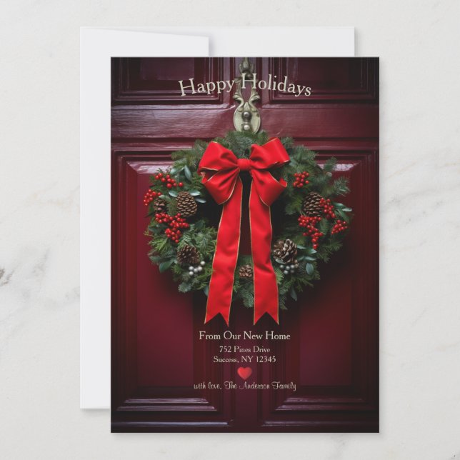 Happy Holidays from New Zuhause Feiertagskarte (Vorderseite)