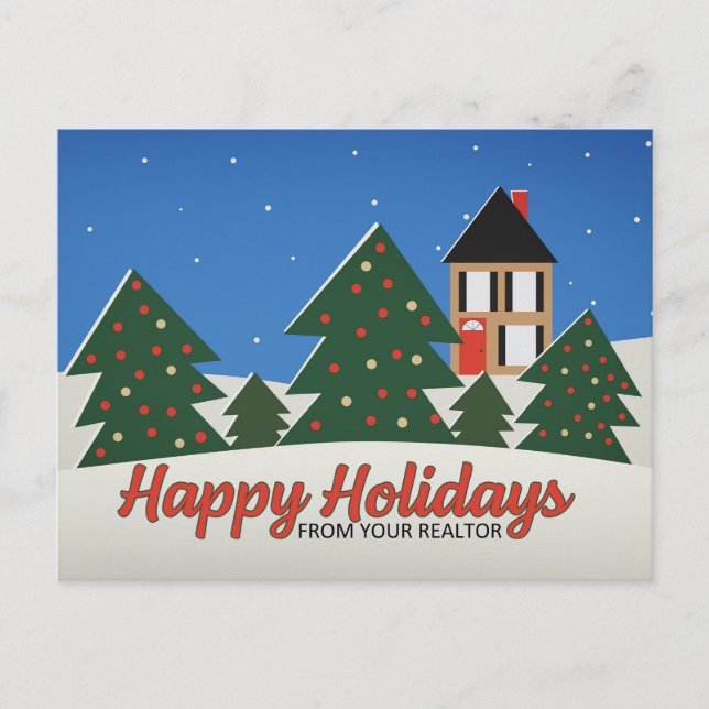Happy Holidays from Realtor Feiertagspostkarte (Vorderseite)
