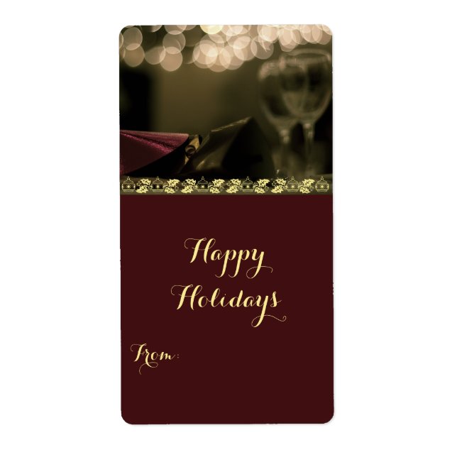 Happy Holidays From Us Label by RoseWrits (Vorne)