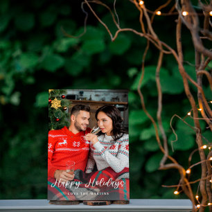Happy Holidays Fun Script Foto Vertikal