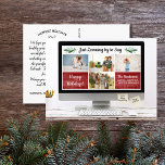 Happy Holidays Funny Zoom Quarantine Photo Collage Postkarte<br><div class="desc">Have fun with your holiday card this year with this funny postcard featuring a Zoom computer screen and 4 of your favorite photos and 2 custom sticky notes. Personalize with your own custom headline and text. The Backside offers space for a personal note and your custom return address. A fun...</div>