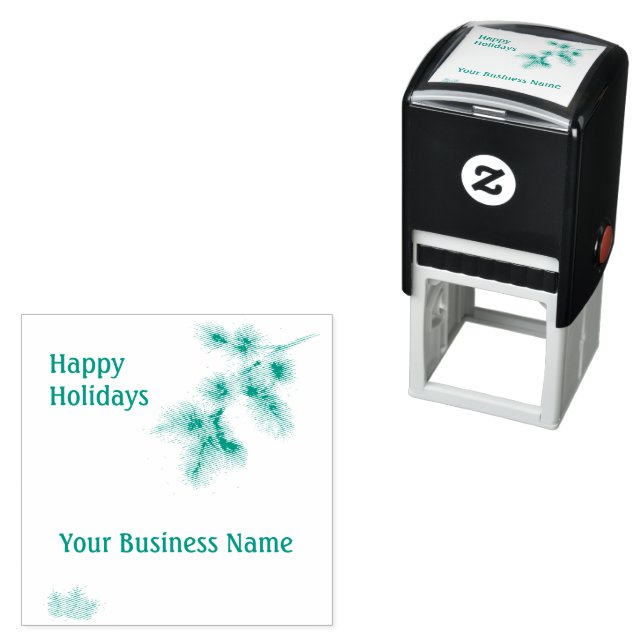 Happy Holidays Geben Sie Ihren Firmennamen ein Permastempel (Beispiel)