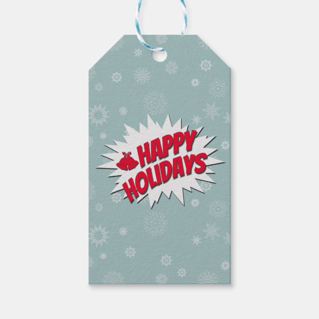 Happy Holidays Geschenkanhänger (Vorderseite)