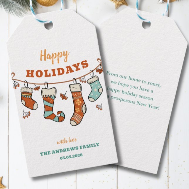 Happy Holidays Geschenkanhänger (Von Creator hochgeladen)