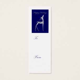 Happy Holidays - Geschenkmarke für Rentiere