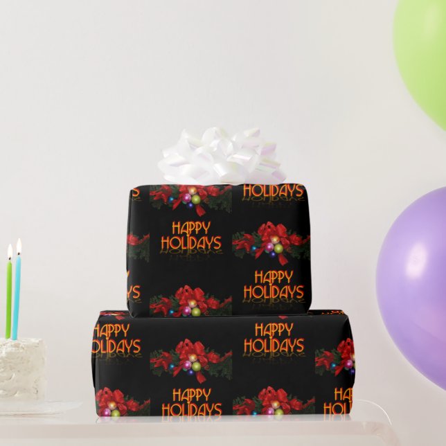 Happy Holidays Geschenkpapier (Partygeschenke)