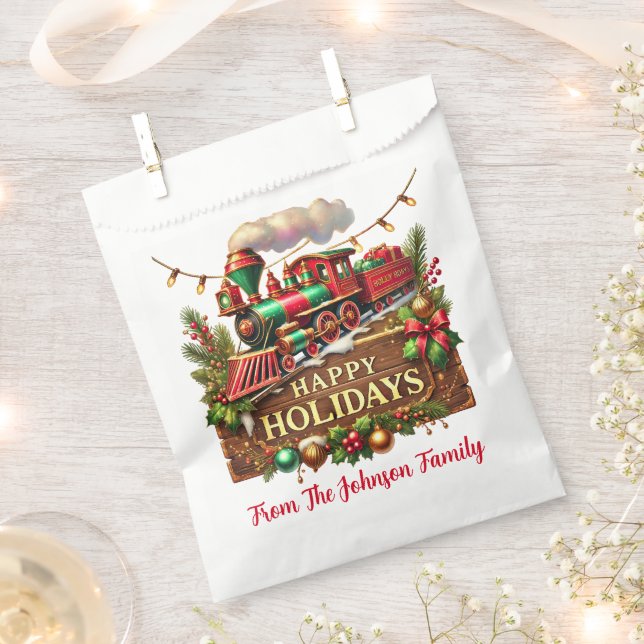 Happy Holidays Geschenktütchen (Ausgeschnitten)