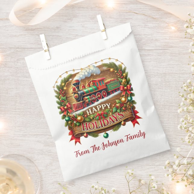 Happy Holidays Geschenktütchen (Ausgeschnitten)