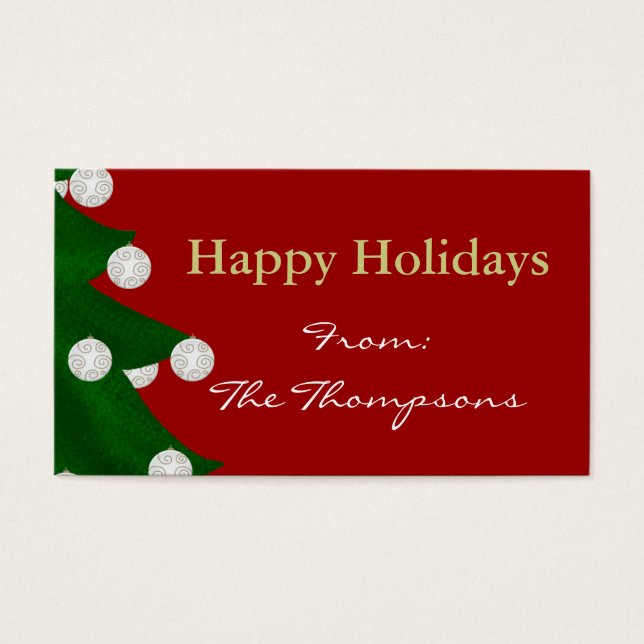 Happy Holidays Gift Tags (Vorderseite)