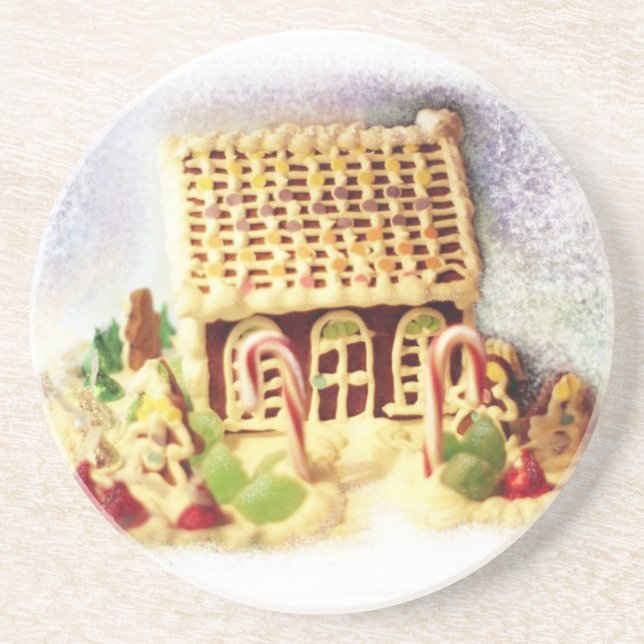 Happy Holidays Gingerbread House Untersetzer (Vorne)