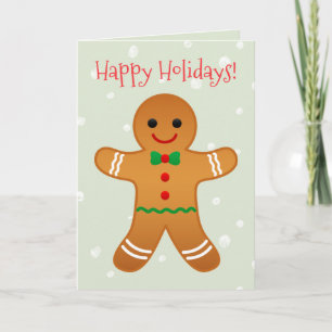 Happy Holidays - Gingerbread Mann Weihnachten Karte