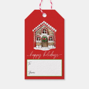 Happy Holidays Gingerbread Weihnachten Geschenkanhänger
