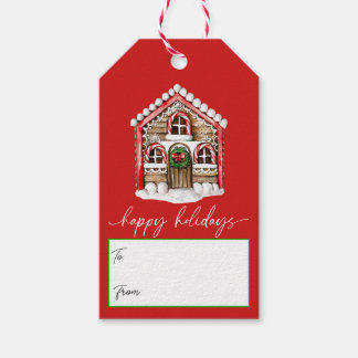 Happy Holidays Gingerbread Weihnachten Geschenkanhänger