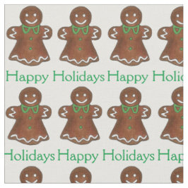 Happy Holidays Gingerbrot Cookie Weihnachten Lecke Stoff