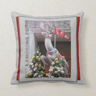Happy Holidays Glam Rentier Throw Kissen