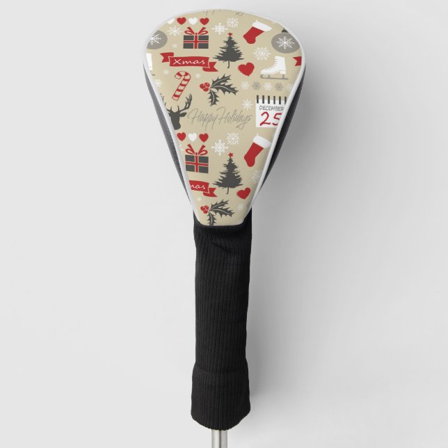Happy Holidays Golf Headcover (Vorderseite)