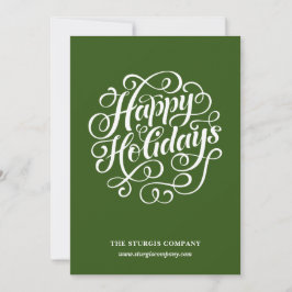 Happy Holidays Green Company Ferienkarte Einladung