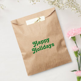 "Happy Holidays" grüne Buchstaben Weihnachts-Party Geschenktütchen